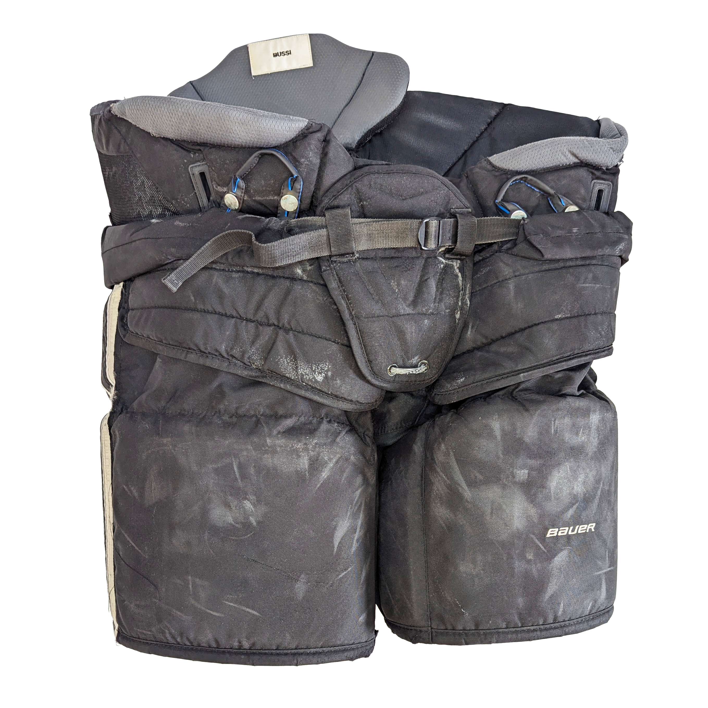 Bauer - Pantalon de gardien NCAA Pro Stock d'occasion (noir/gris)